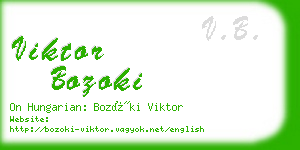 viktor bozoki business card